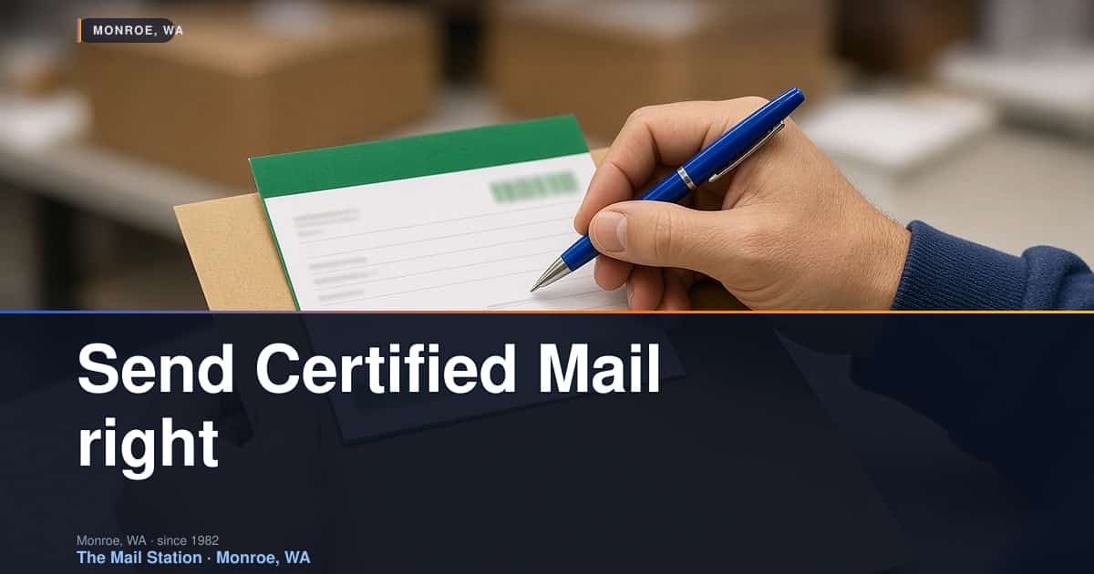 Send IRS Documents Certified Mail from Monroe