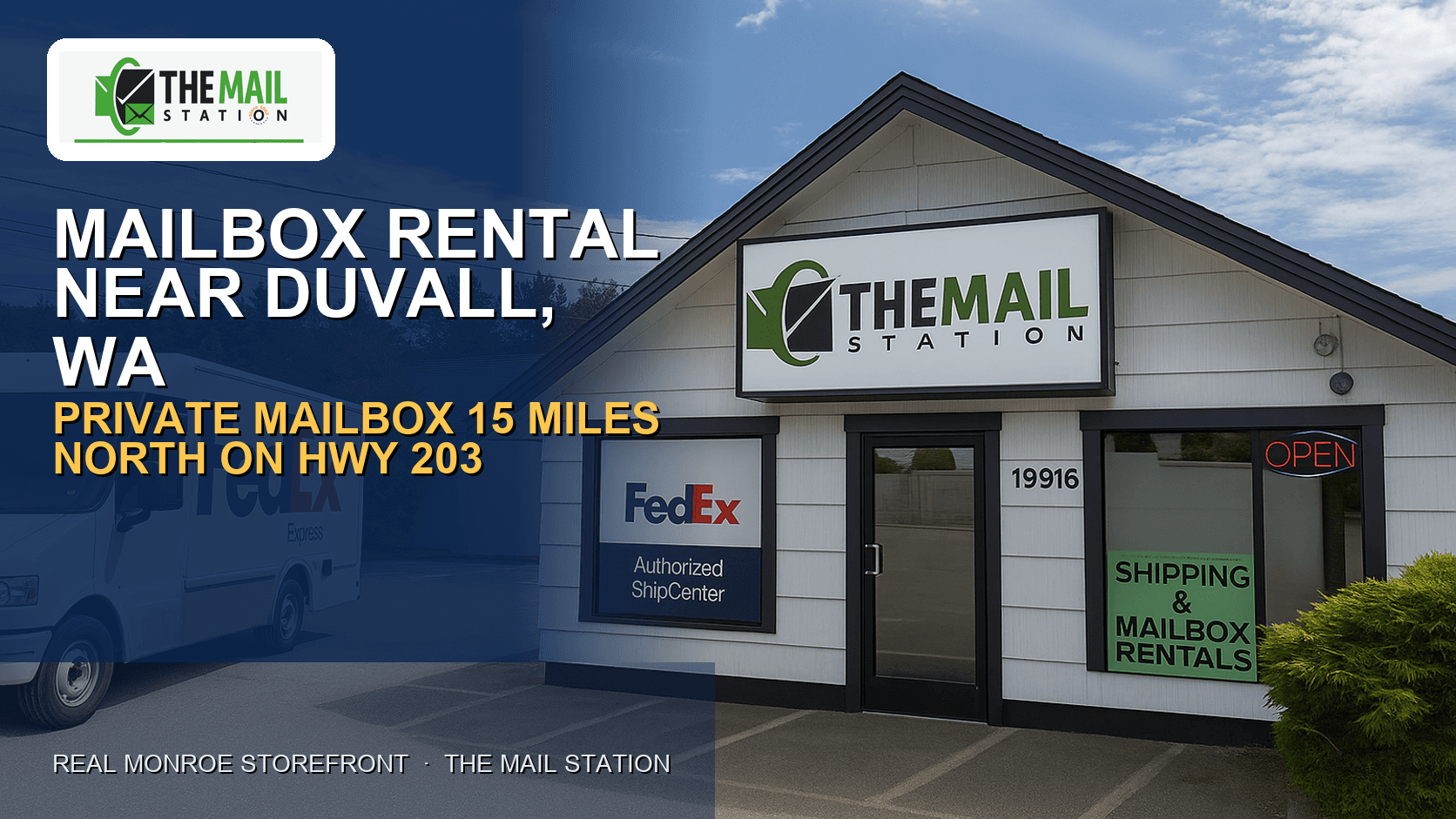 Private Mailbox Rental Near Duvall, WA: Real Street Address 15 Miles Away