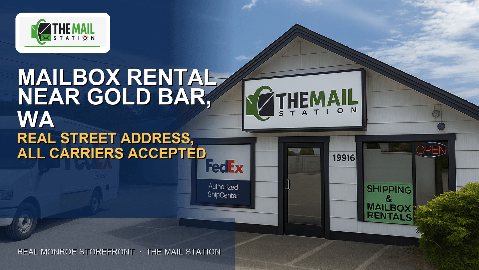 Mailbox Rental Near Gold Bar, WA: Real Street Address, All Carriers Accepted