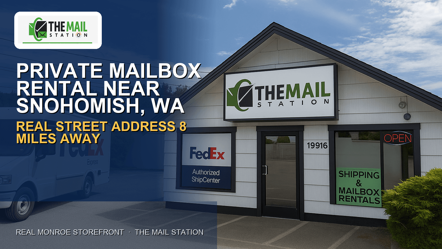 Private Mailbox Rental Near Snohomish, WA: Real Street Address 8 Miles Away