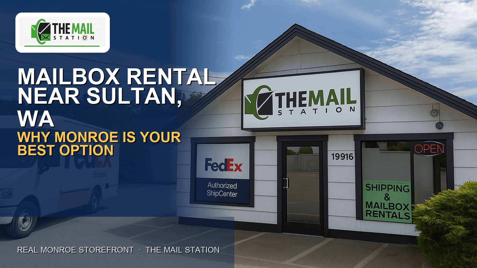 Mailbox Rental Near Sultan, WA: Real Street Address, All Carriers Accepted