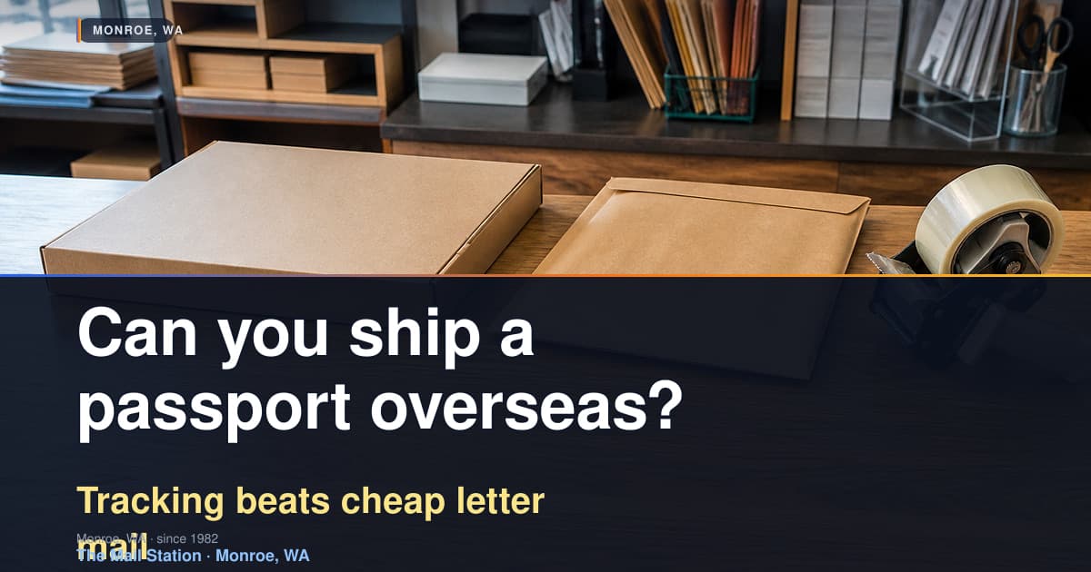 Can You Ship a Passport Internationally? What Actually Works