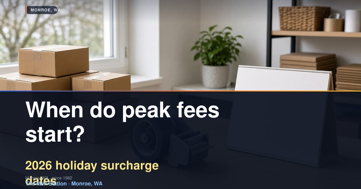 Peak Season Surcharges 2026: Monroe Holiday Fee Calendar