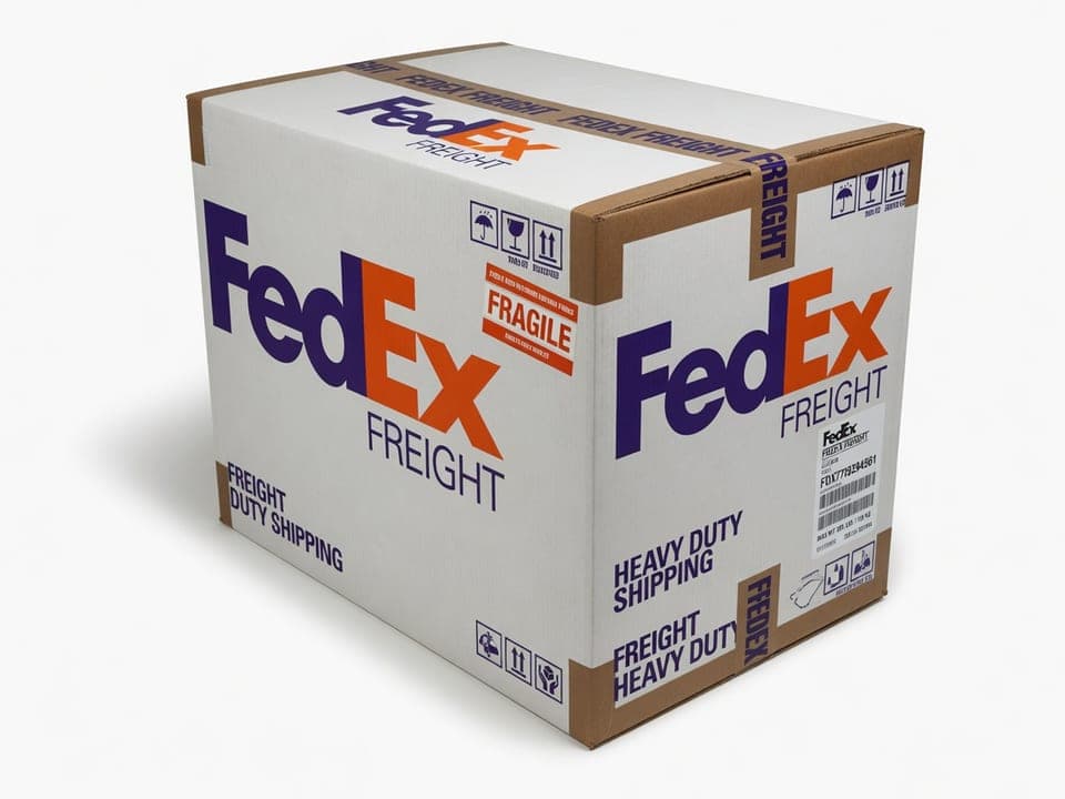 Large FedEx freight carton for oversized shipments