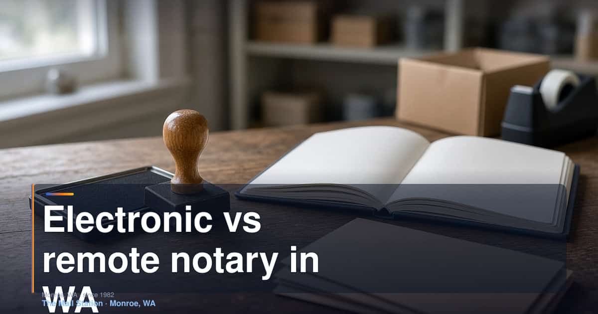 Electronic Notarization vs Remote Online Notarization in Washington: The Real Difference