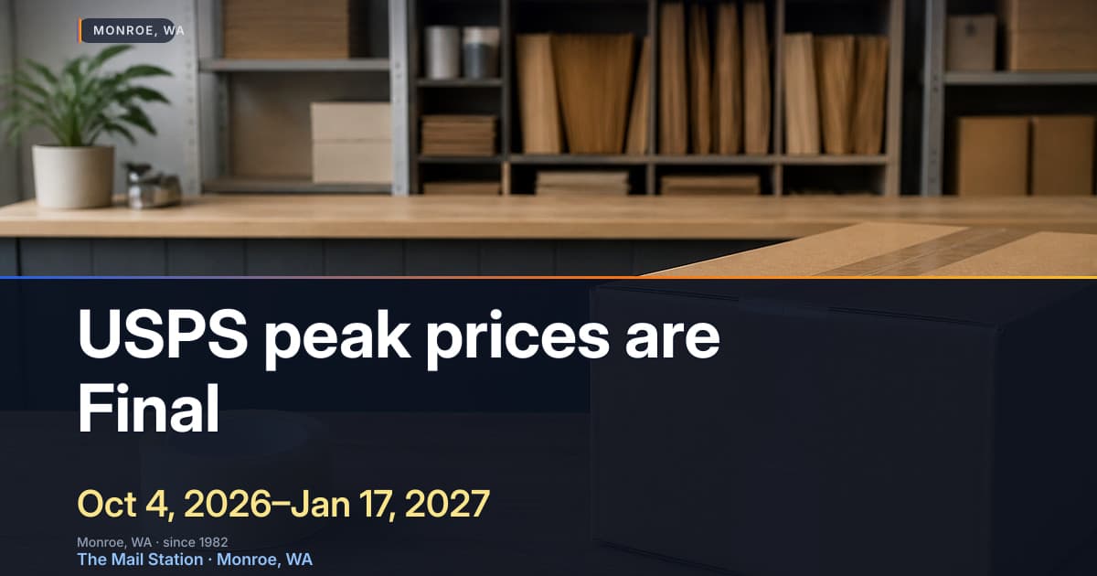 USPS Holiday Rate Increase October 2026 Is Final