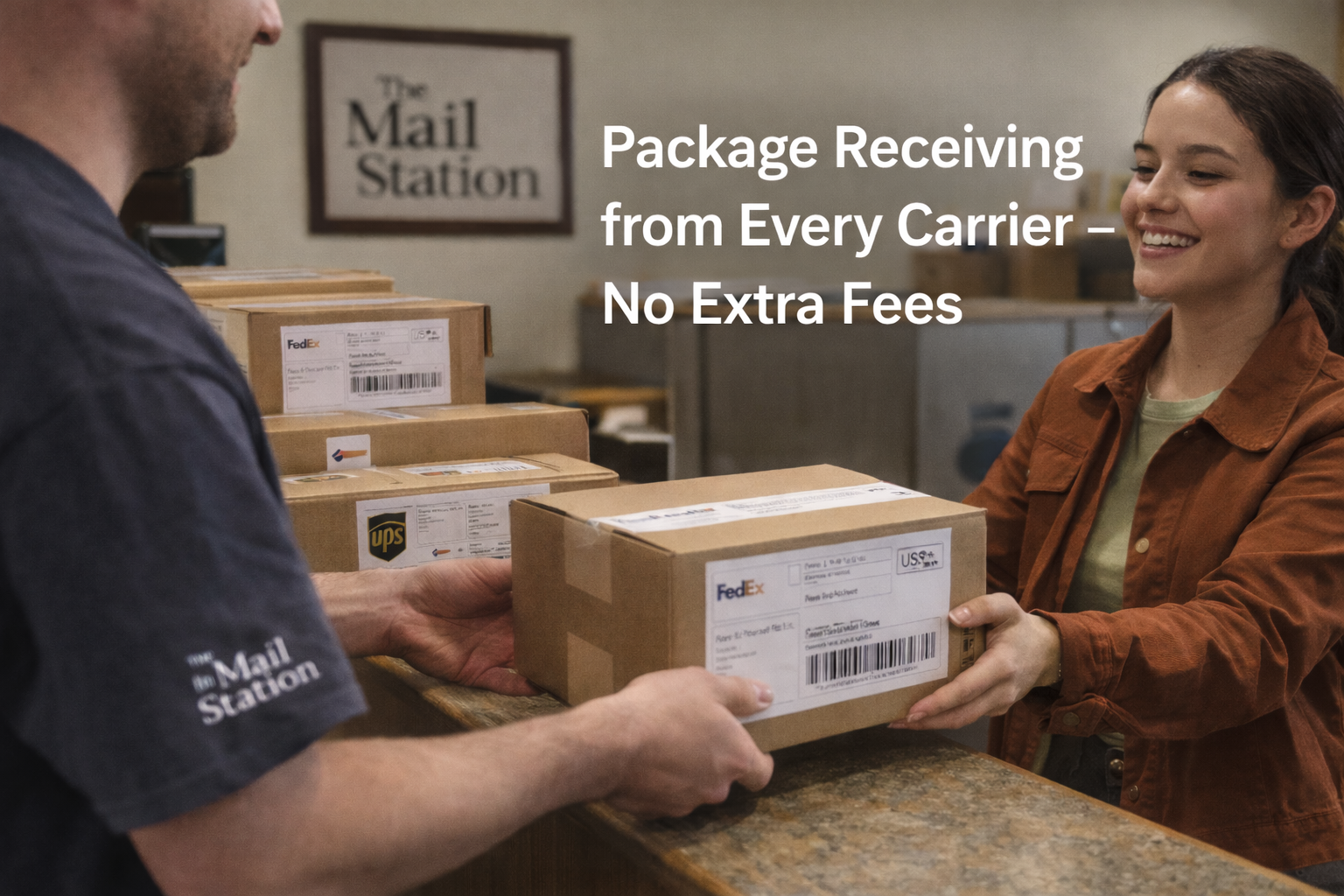 Unlimited package receiving with no extra fees