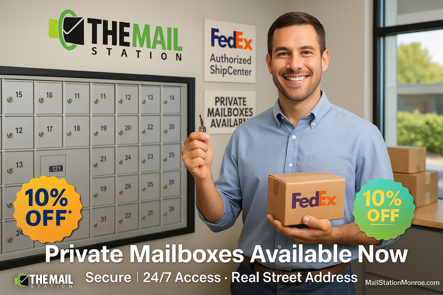 Private mailbox available for all family members with secure access
